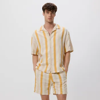 Reserved - Bavlněné šortky jogger - jantarová - 9371N-18P - 9371N-18P-L