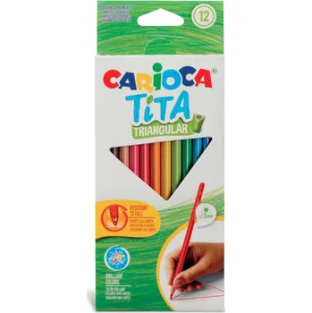 Pastelka Carioca Tita Triangular trojhranné pastelky 12ks