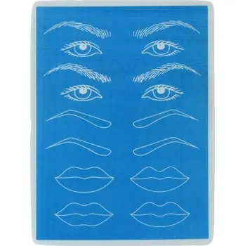 Odstranitelné tetování TRÉNOVACÍ KŮŽE NA TETOVÁNÍ RTY OČI OBOČÍ MODRÁ