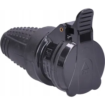 Elektrická zásuvka Černá přenosná podlahová Elektrická Zásuvka Solight