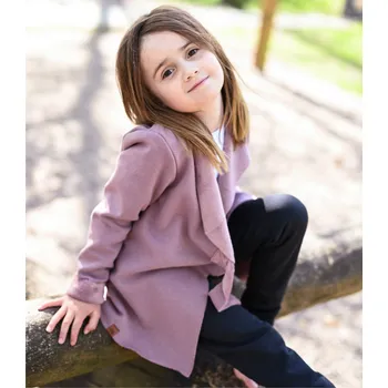 Dámský svetr fialkový zavinovací kardigan z warmkeeperu