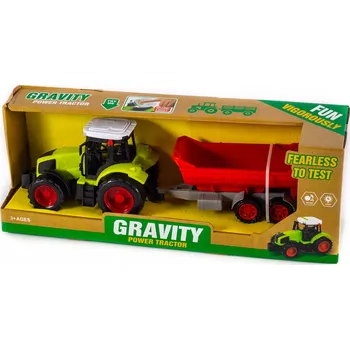 autíčko ZELENÝ TRAKTOR S PŘÍVĚSEM ZEMĚDĚLSKÝ STROJ