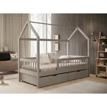 ADRK dětská postel domek GALICJA šedá, velikost lůžka: 140x70 cm