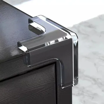 T-tvarované průhledné rohové chrániče nábytku z měkkého PVC 33 x 33 x 14 mm sada 16 kusů pro ochranu rohů a dětskou bezpečnost