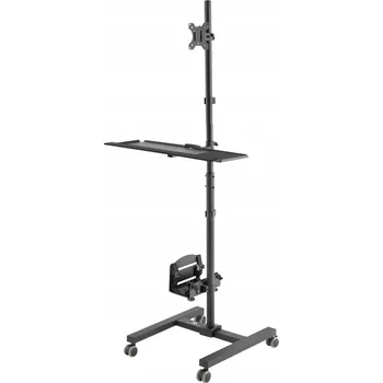 Televizní držák Stojan s vozíkem na monitor a CPU na kolečkách MC-793