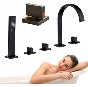 Vodovodní baterie Vanová a sprchová baterie na okraj vany Silla PURO černá