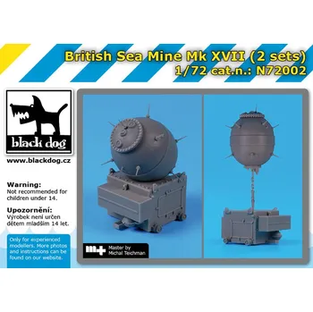 Plastikový model Blackdog 1/72 British sea mine Mk XVII (2pcs)