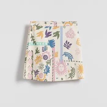 Dámská sukně Reserved - Vzorovaná minisukně - vícebarevná - 104GL-MLC - 104GL-MLC-XL