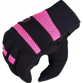 Moto oblečení Motocyklové rukavice HUSAR ATHENE pink textilní dámské růžové s dotykovou funkcí
