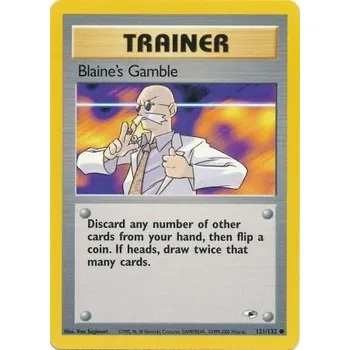 Karetní hra Pokémon GH 121/132 Blaine's Gamble - Gym Heroes Stav: Good