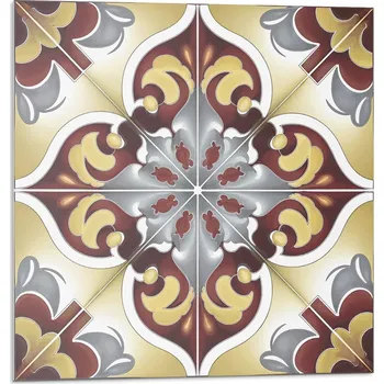 Dlažba Dekorativní vinylové dlaždice - květinový vzor, 20x20x0,2 cm