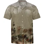 Pure by Hatico Košile Pure Casual Fit - Khaki palmy velikost: 39/40, délka rukávu: krátký rukáv