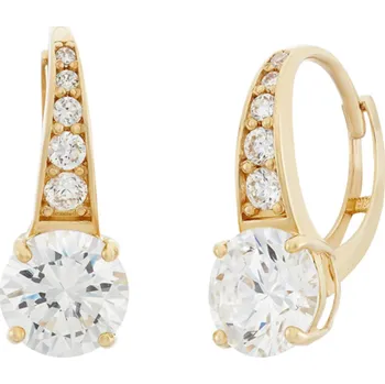 Náušnice Moonlit Stříbrné náušnice se zirkony pozlacené