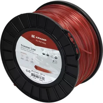 Kramp Žací struna Ø 2,4mm 207m čtyřhranná červená
