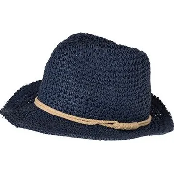 Klobouk Myrtle Beach MB6704 letní slaměný klobouk modrá - písková Velikost: S/M