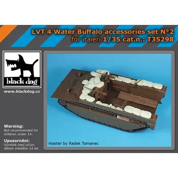 Plastikový model Blackdog 1/35 LVT-4 Water Buffalo accessories set N°2 (for Italeri)