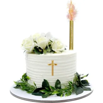 Dortová svíčka Dortová fontána Mendelson zlatá 12 cm