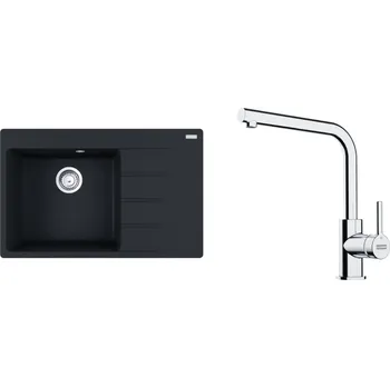 Granitový dřez Franke CNG 611-78 TL/2 matná černá+FS 3230.031 114.0700.688