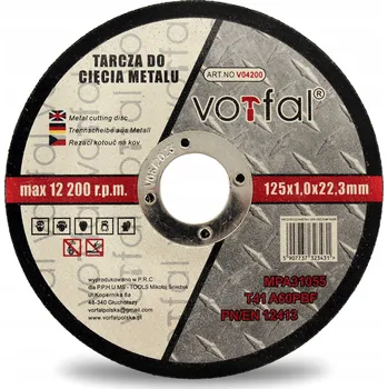 Řezný kotouč Řezný kotouč na kov Vorfal 125 mm P40 1,0 mm 22,2 mm 10 ks