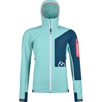 Dámská softshellová bunda Ortovox W's Berrino Hooded Jacket Ice Waterfall S
