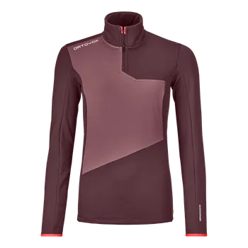Dámská mikina Dámský zimní svetr Ortovox W's Fleece Light Zip Neck Winetasting S