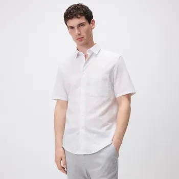 Pánská košile Reserved - Košile ze směsi lnu regular - bílá - 189DV-00X - 189DV-00X-XXL