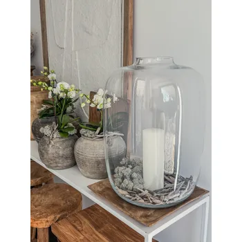 Váza Váza-svícen z čirého skla