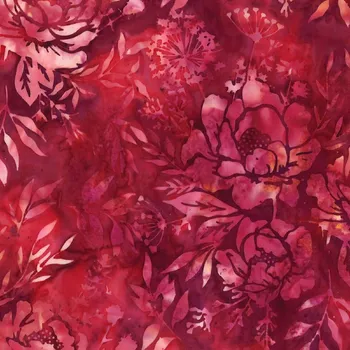 Hoffman 3379-407 bali batika červená bavlněná látka