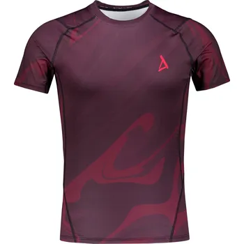 Pánská móda Pánské funkční kompresní triko s krátkým rukávem premium ALTISPORT VOJ/ALM072TR04 WINE-RED XXL