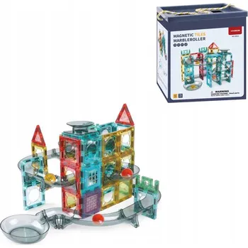 ostatní stavebnice Stavebnice Magnetic Tiles XINBIDA Magnetická stavebnice Marble Roller 72 dílů - Magnetické destičky 72