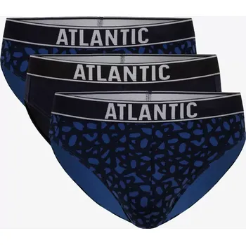 Slipy 3-PACK pánské sportovní slipy Atlantic černá | modrá | světle modrá 2528697