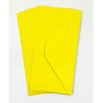 Obálka OBÁLKA DL 11 cm x 22 cm 110x220 ŽLUTÁ / ŽLUTÉ 10 ks