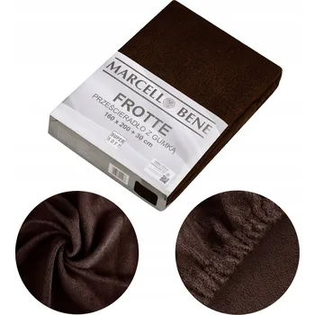 Prostěradlo Prostěradlo s gumou froté 180x200+30 cm, tmavě hnědá