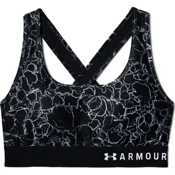 Podprsenka Dámská podprsenka Under Armour Mid Crossback Printed Black XS
