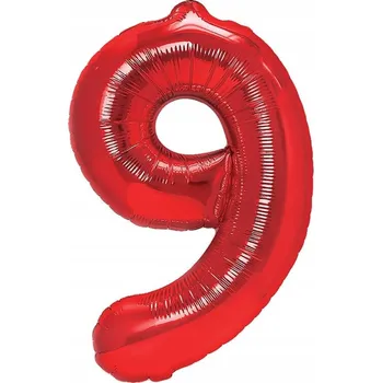 Balónek Fóliový balónek číslice 9, červený, 100 cm