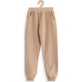 NEW BABY Dětské tepláky Kindergarten hnědá - vel. 128/134