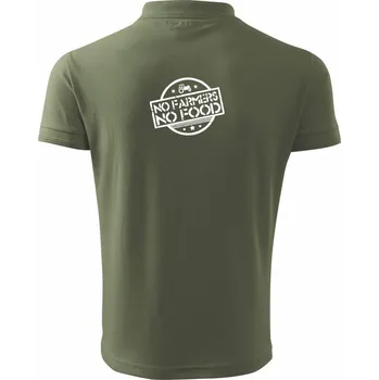 Pánská košile No Farmers no Food - Polokošile pánská Pique Polo 203 - 5XL ( Khaki )