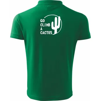 Pánská košile Go climb a cactus - Polokošile pánská Pique Polo 203 - 5XL ( Středně zelená )