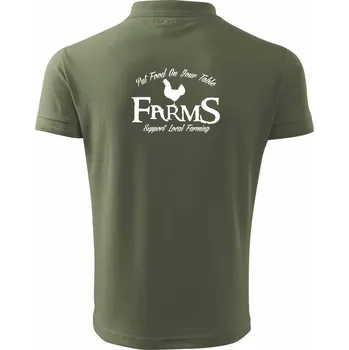 Pánská košile Put Food Farms - Polokošile pánská Pique Polo 203 - M ( Khaki )