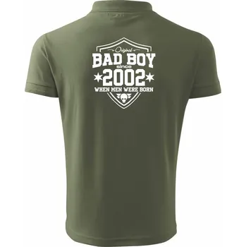 Pánská košile Bad boy since 2002 - Polokošile pánská Pique Polo 203 - M ( Khaki )