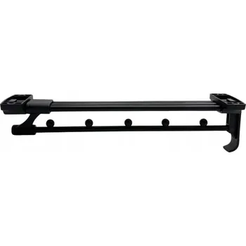 Věšák Výsuvný věšák do skříně s kuličkami, černý, L-300 mm