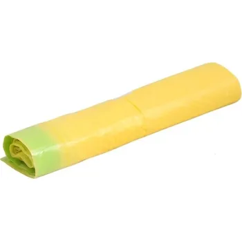 Pytle na odpadky Sáček na odpadky, zatahovací, tloušťka 30 µm, objem 120 l, délka 100 cm, šířka 70 cm, žlutý, 25 ks