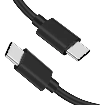 Datový kabel Rychlonabíjecí duální USB C kabel 100 W 1 m nylonový opletený kabel PD 5A QC 4.0 oboustranný konektor pro mobilní telefon tablet notebook černá