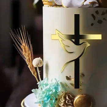 Obraz Id_4073_B TOPPER SVATÉ PŘIJÍMÁNÍ IHS KŘÍŽEK ZLATÝ S HOLUBEM K PRVNÍMU SVATÉMU PŘIJÍMÁNÍ