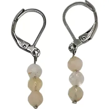 Náušnice Náušnice z mini citrínových korálků s chirurgickou ocelí