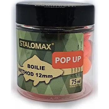 Boilies STALOMAX POP UP plovoucí kuličky FLUO 12mm Játra 75 Ml