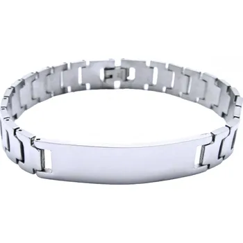 Šperk ocelový náramek - leštěný / Destička (41444)