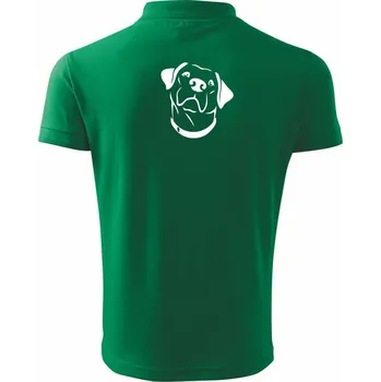 Pánská košile Labrador obrys - Polokošile pánská Pique Polo 203 - 4XL ( Středně zelená )