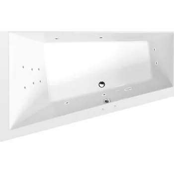 Vana TRIANGL L hydromasážní vana, 180x120x50cm, Attraction Hydro, chrom