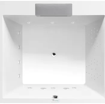 Vana CAME FALLS hydromasážní vana, 175x175x50cm, Highline Hydro, chrom